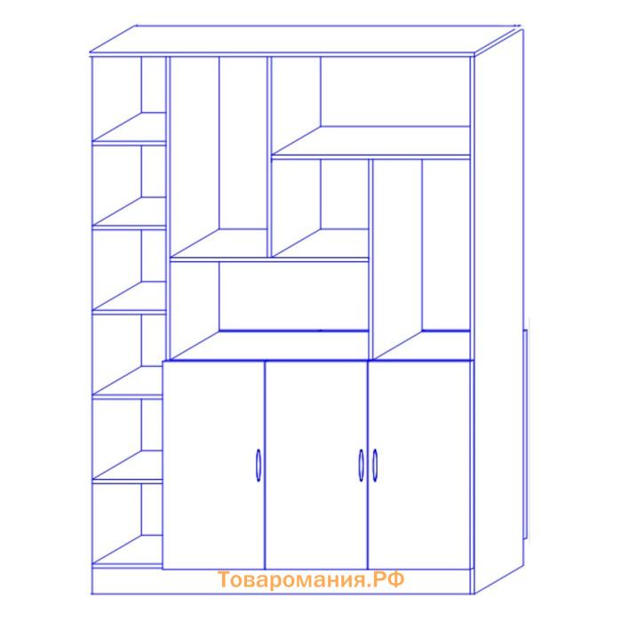 Стеллаж-перегородка Гамма, 1500х2076х330, Белый