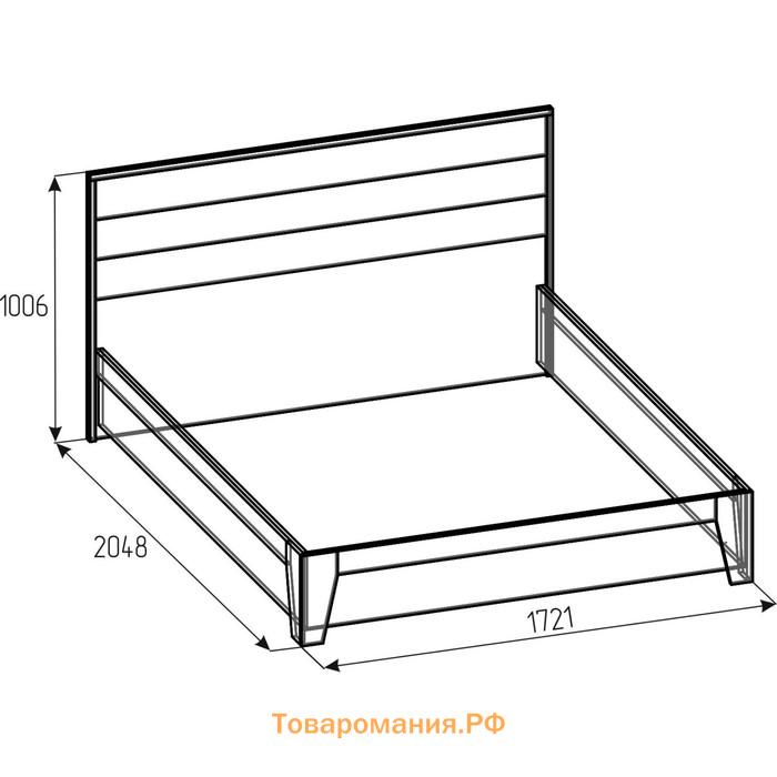 Кровать Люкс «Айрис 307», 2000 × 1600 мм, без основания, цвет белый / дуб золотистый