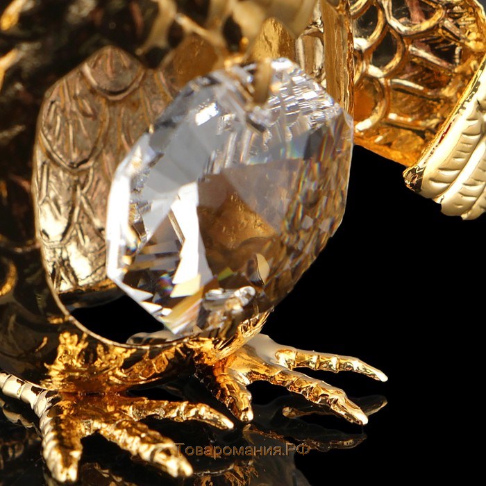 Сувенир «Сова», 4,5×3,5×5,5 см, с кристаллами