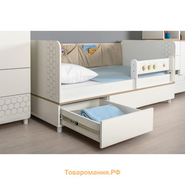 Кровать с ящиками Эйп 11.40, с/м 1600*800, 1642х897х750, Белый