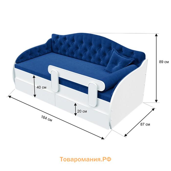 Кровать-тахта «КарлСон24» «ВЭЛЛИ», 87х165х89 см, синяя