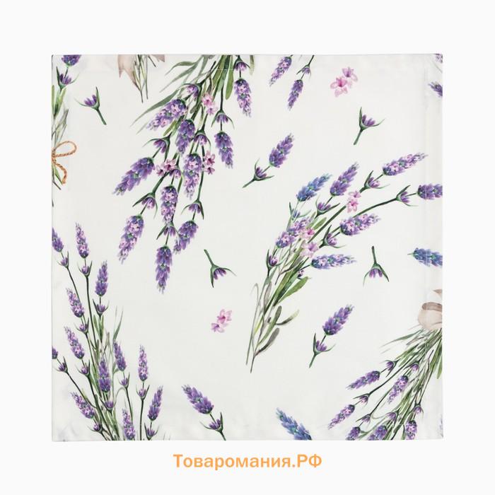 Набор салфеток с декорат. кольцами  Lavender 40х40 см - 4 шт, 100% хл, саржа