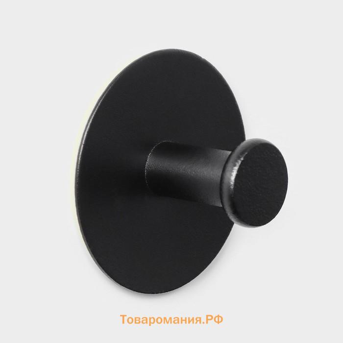 Крючки самоклеящиеся SAVANNA Black Loft, 2 шт, металл, 3×5.2 см, чёрные