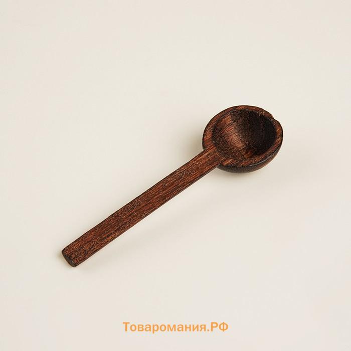 Банка для сыпучих SL Home «Южная акация», 400 мл, 10.5×9×13 см, с ложкой, стекло, прозрачная