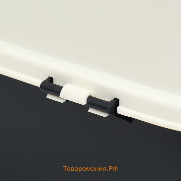 Туалет закрытый с откидным верхом 36 х 51 х 34 см, чёрный