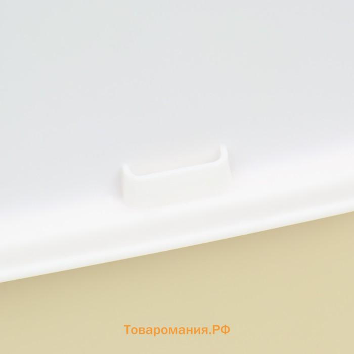 Туалет закрытый прозрачный 51 х 34 х 37 см, жёлтый+совок