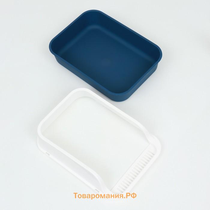 Туалет с бортом, 40х29х15 см, синий