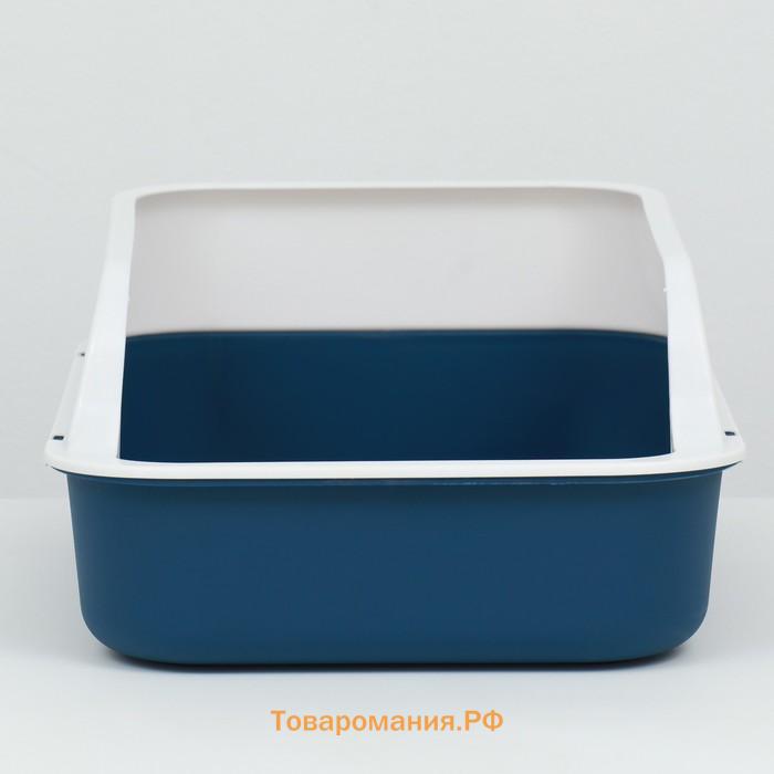 Туалет с бортом, 40х29х15 см, синий