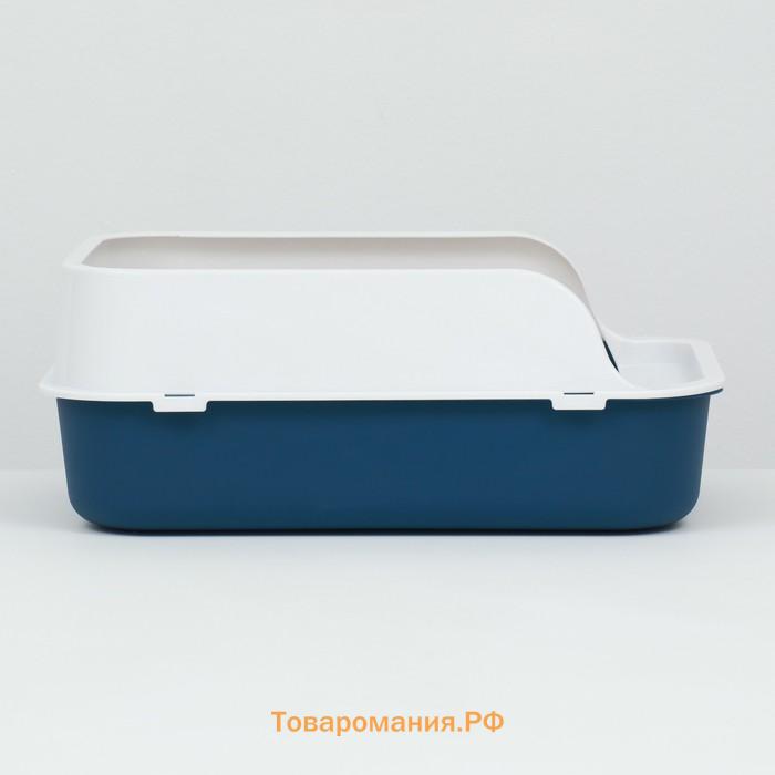 Туалет с бортом, 40х29х15 см, синий