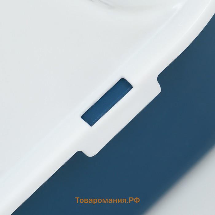 Туалет с бортом, 40х29х15 см, синий