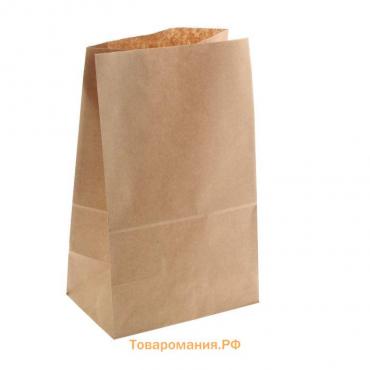 Пакет крафт бумажный фасовочный, прямоугольное дно 18×12×29 см