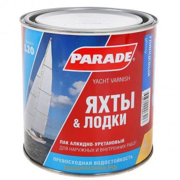 Лак яхтный алкидно-уретановый PARADE L20 глянцевый 0,75л