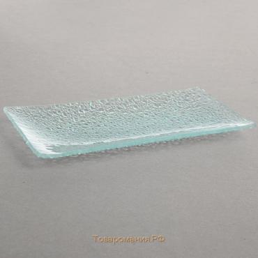 Блюдо стеклянное сервировочное «Акцент», 25,5×12,5 см