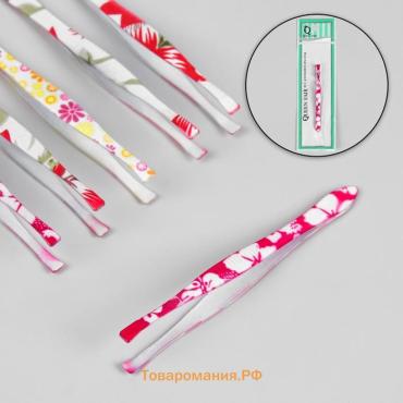 Пинцет прямой, узкий, 8.5 см, МИКС
