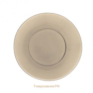 Тарелка десертная стеклянная Ambiente Eclips, d=19,6 см, цвет коричневый