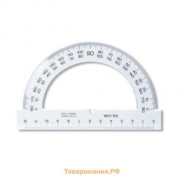 Транспортир 180°/12.5 см, Koh-I-Noor прозрачный