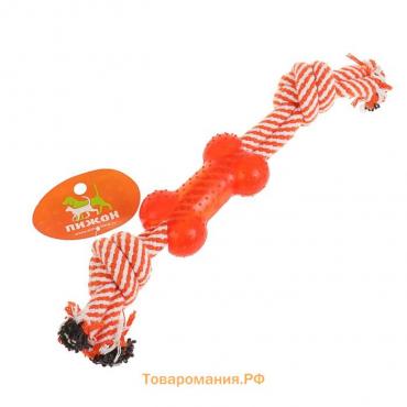 Игрушка канатная с косточкой, до 90 г, до 26 см, микс цветов