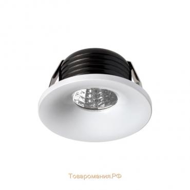 Встраиваемый светильник светодиодный Novotech, 3 Вт, 220 В, 40x40 мм, d=40 мм, белый