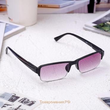 Готовые очки Восток 0056 тонированные, цвет чёрный, отгибающаяся дужка, -3,5