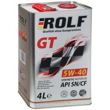 Масло моторное Rolf GT 5W40, SN/CF, синтетическое,  4 л (Акция  4 л по цене 3 л)