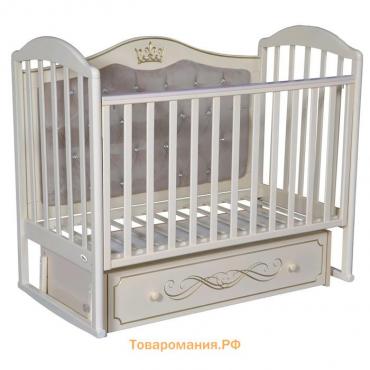 Кроватка Oliver Camilla Elegance Premium, универсальный маятник, ящик, цвет слоновая кость