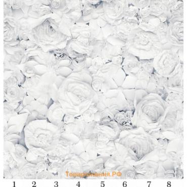 Панель потолочная PANDA Цветы панно 4142 (упаковка 8 шт.), 2х2 м