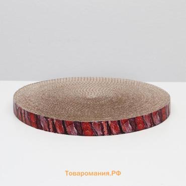Гофрокогтеточка "Пижон" круглая "Спил сосны", с пропиткой, 28 х 2,5 см