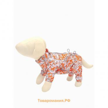 Комбинезон демисезонный Osso для собак, сука (ДС 22, ОШ 17-25, ОГ 38 см), оранжевый