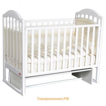 Кроватка Lucianna Plus, универсальный маятник, цвет белый