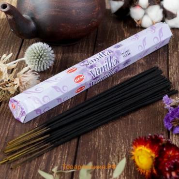 Благовония HEM "Vanilla. Ваниль", 20 палочек в упаковке, шестигранник