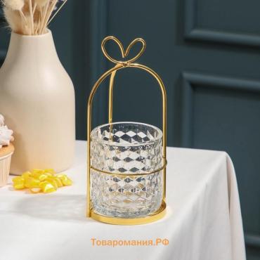 Конфетница «Богема. Бантик», 9.5×20 см, стекло