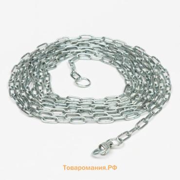 Цепь для привязи собак, 5 м, калибр 3 х 21 мм, белая
