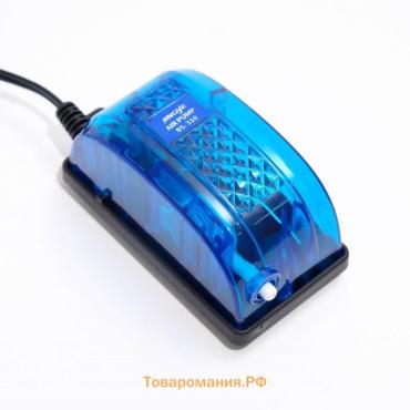 Компрессор для аквариума JINGYE BS-310, прозрачный корпус, 3 л/мин, 2,5 Вт
