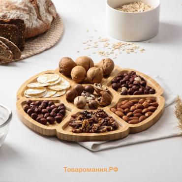 Менажница  «Соты», 30×30×1.3 см бамбук