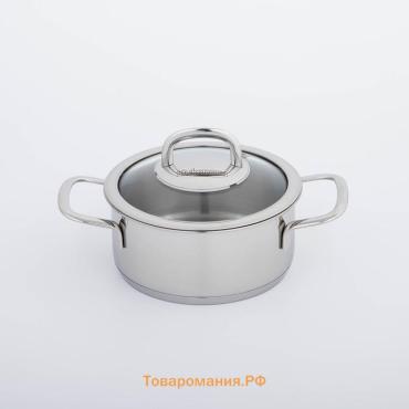 Кастрюля KUKMARA SAFIA, 1.2 л, d=16 см, капсульное дно, индукция, нержавеющая сталь