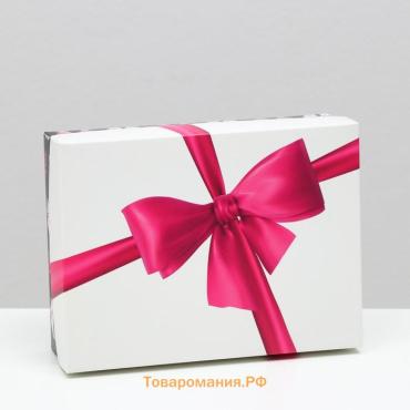 Подарочная коробка «Бантики», 16.5×12.5×5.2 см
