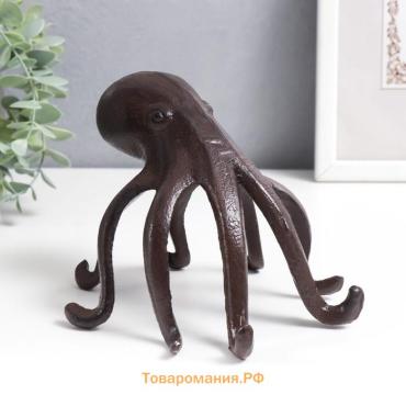 Фигурка чугун, подставка для книг «Осьминог», 14×13 см