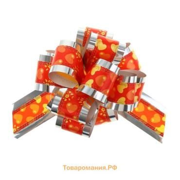 Бант - шар №5, «Воздушные сердца», красный