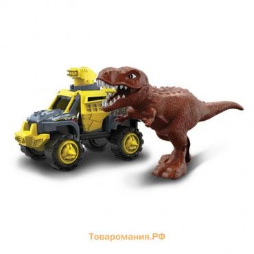 Набор игровой Nikko Snap'n Play «Коричневый тираннозавр vs Городской разведчик», с динозавром