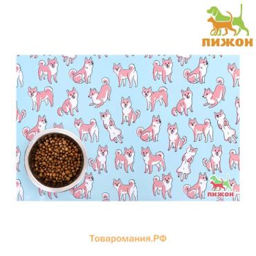 Коврик под миску "Пижон" 43 х 28 см "Довольный пёс"